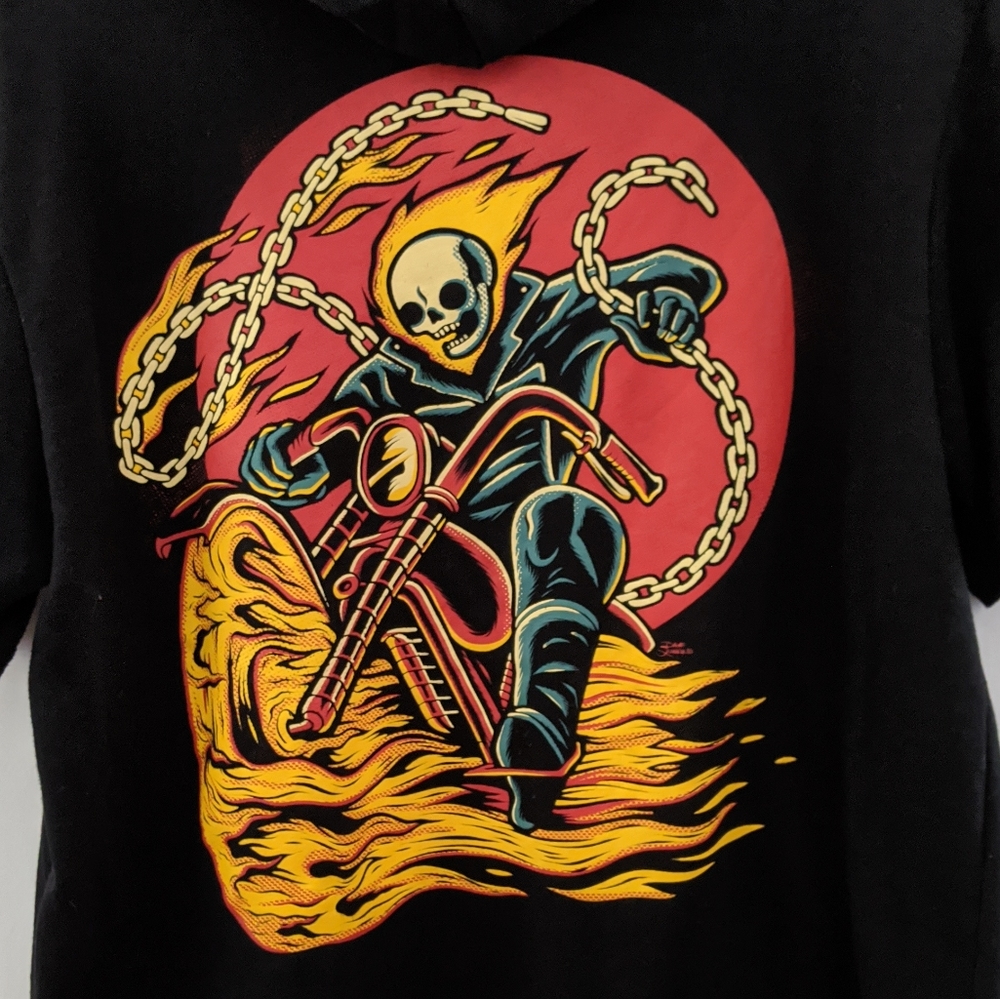 Ghostrider Comic Book Short Sleeve Hoodie